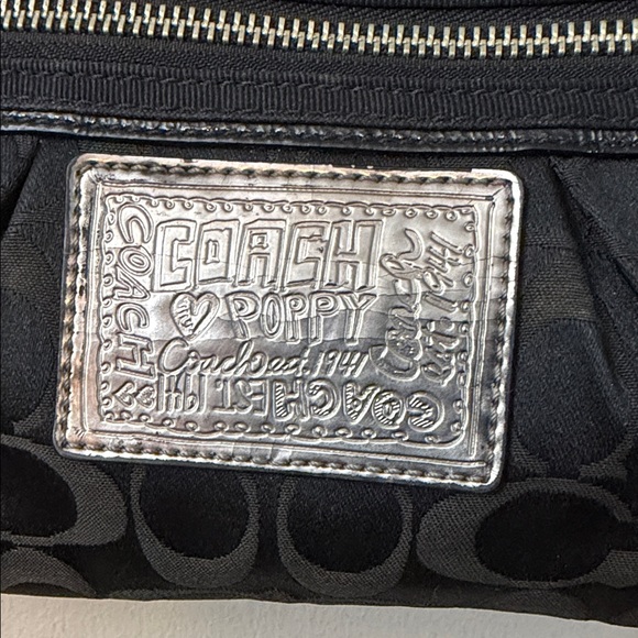 Coach Black and Silver Wristlet - Picture 2 of 9